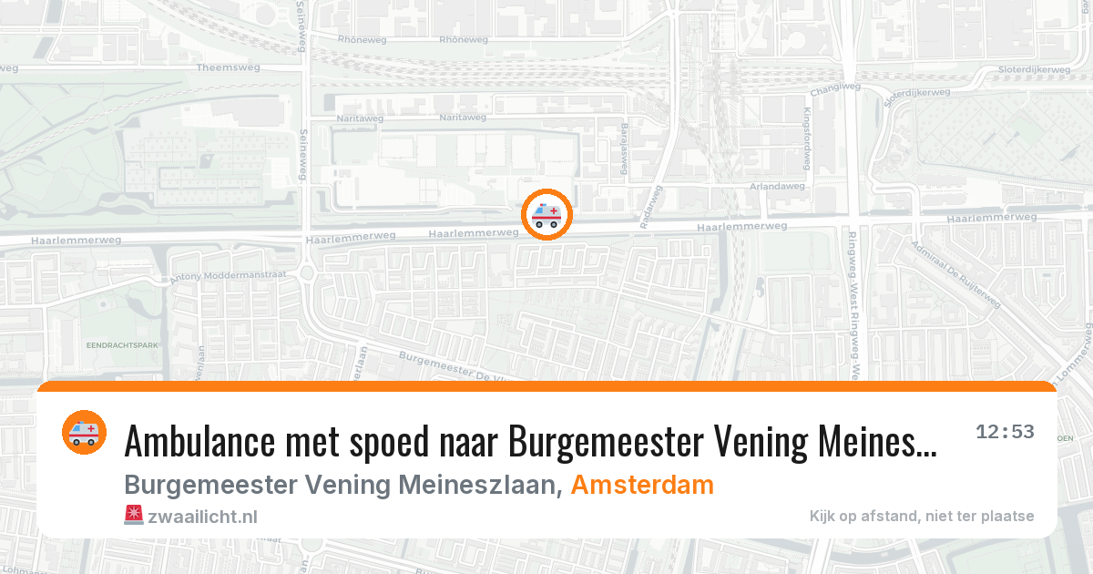 Ambulance met spoed naar Burgemeester Vening Meineszlaan in Amsterdam — 6 mei 2026