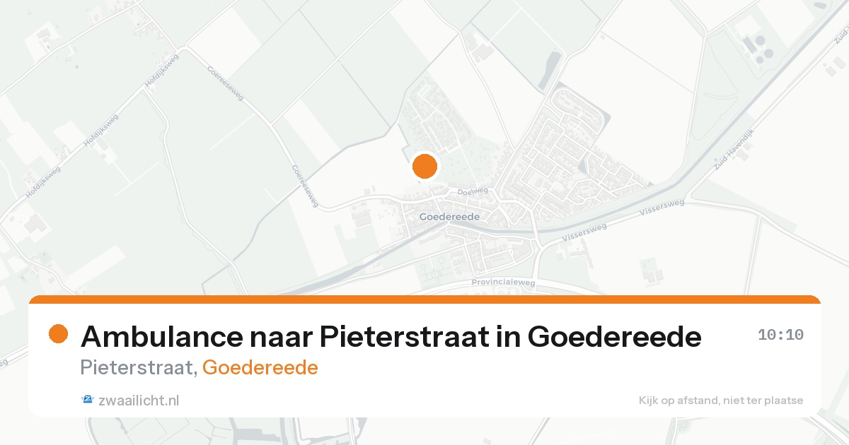 Ambulance naar Pieterstraat in Goedereede — 15 aug 2026