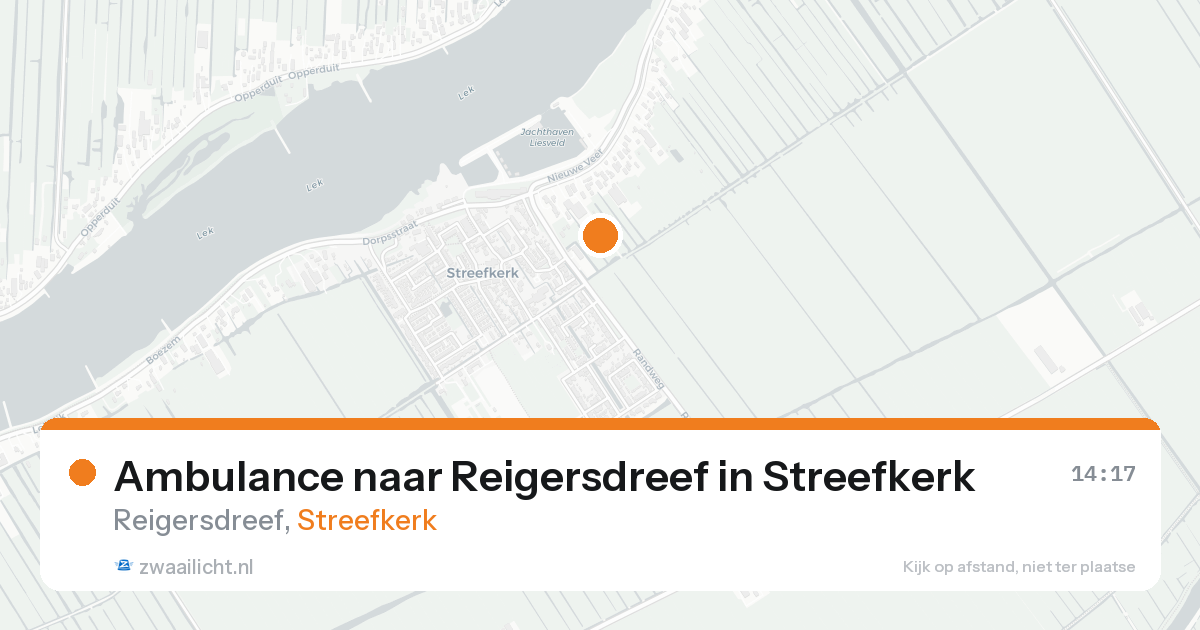 Ambulance naar Reigersdreef in Streefkerk — 24 aug 2026