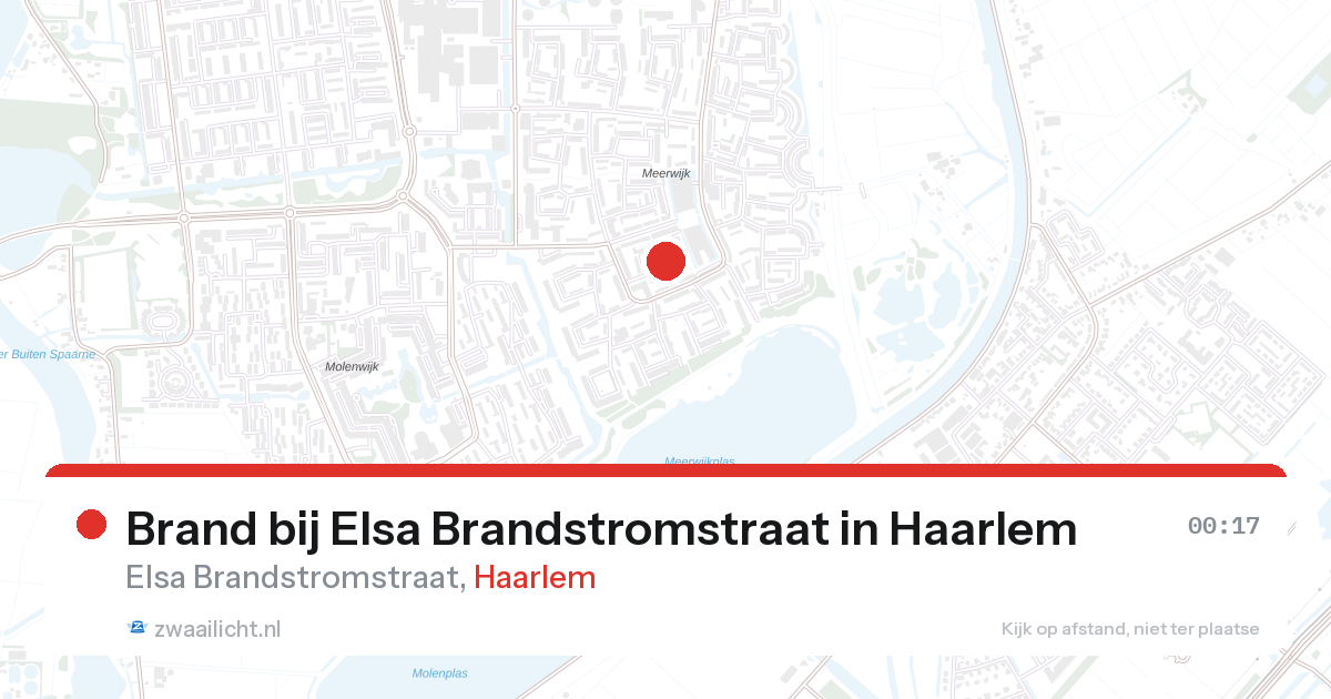 Brand bij Elsa Brandstromstraat in Haarlem — 26 aug 2026