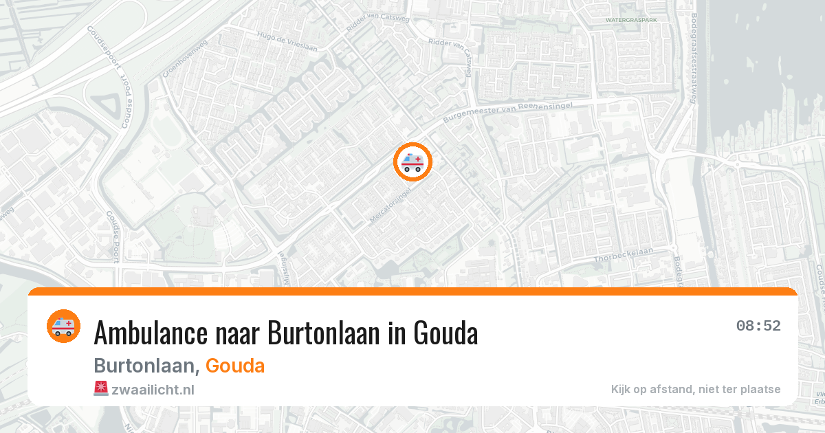 Ambulance naar Burtonlaan in Gouda — 13 jul 2026