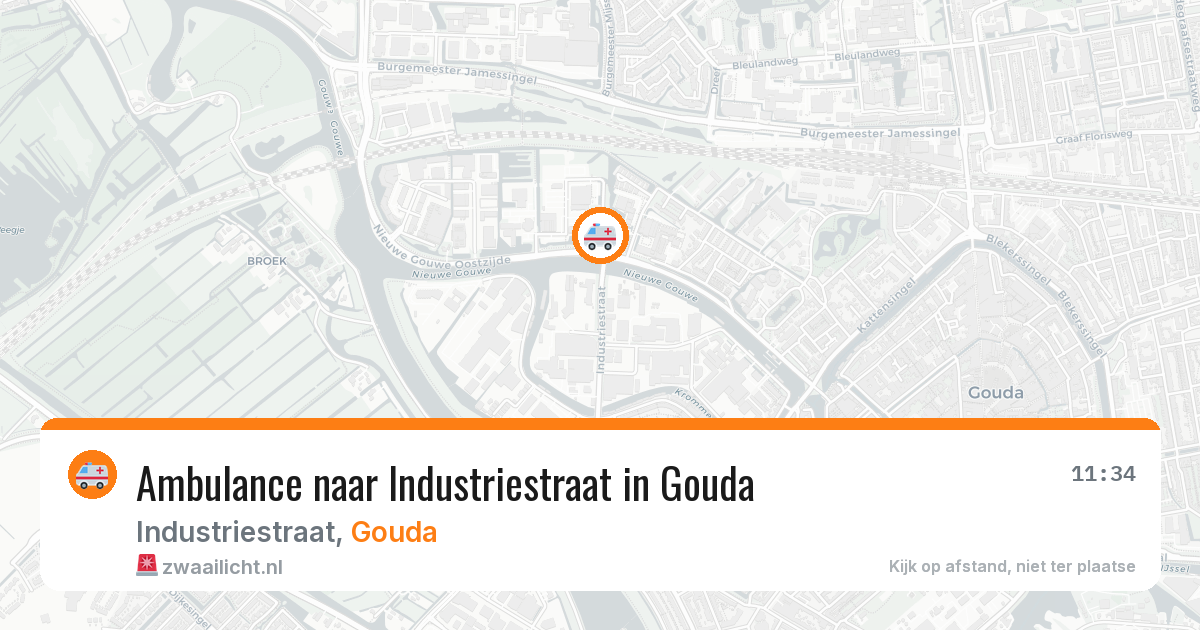 Ambulance naar Industriestraat in Gouda — 14 aug 2026