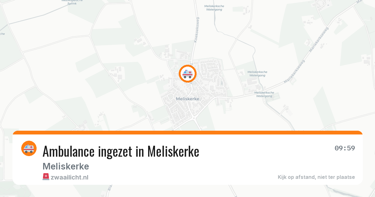 Ambulance ingezet in Meliskerke — 2 aug 2026