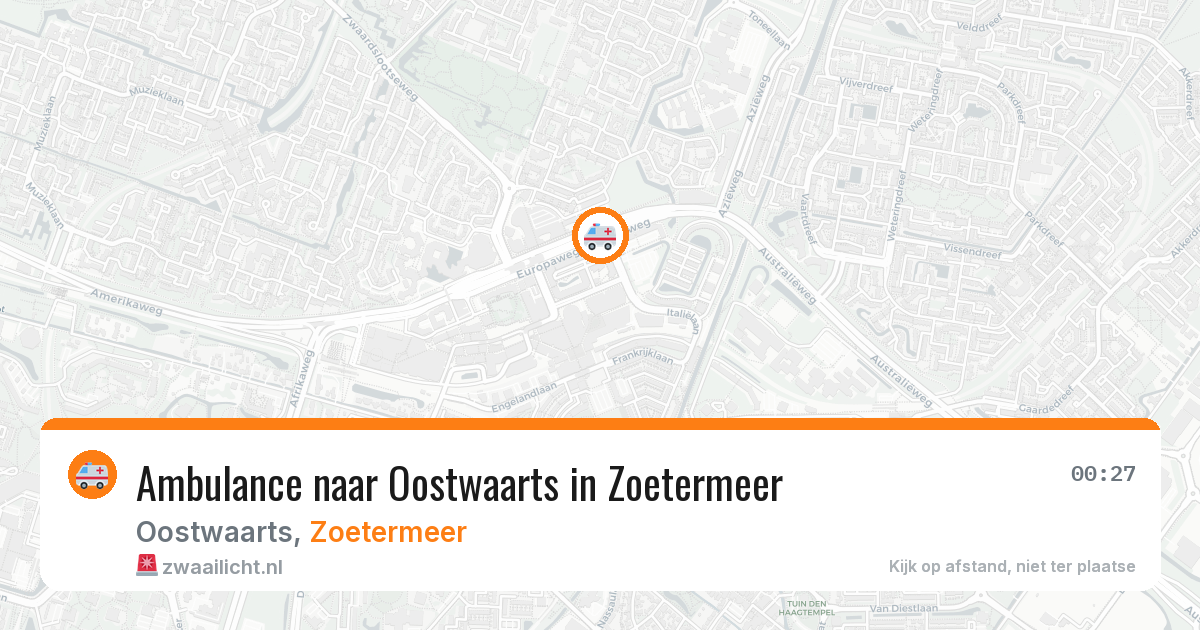 Ambulance naar Oostwaarts in Zoetermeer — 4 apr 2026