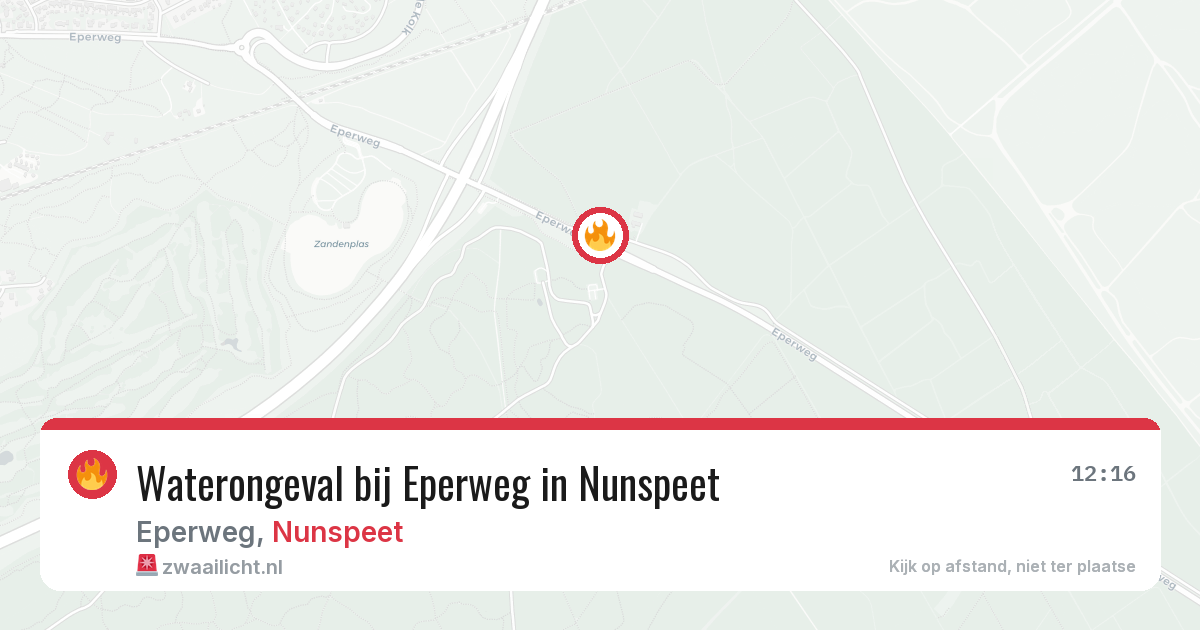 Waterongeval bij Eperweg in Nunspeet — 12 aug 2026