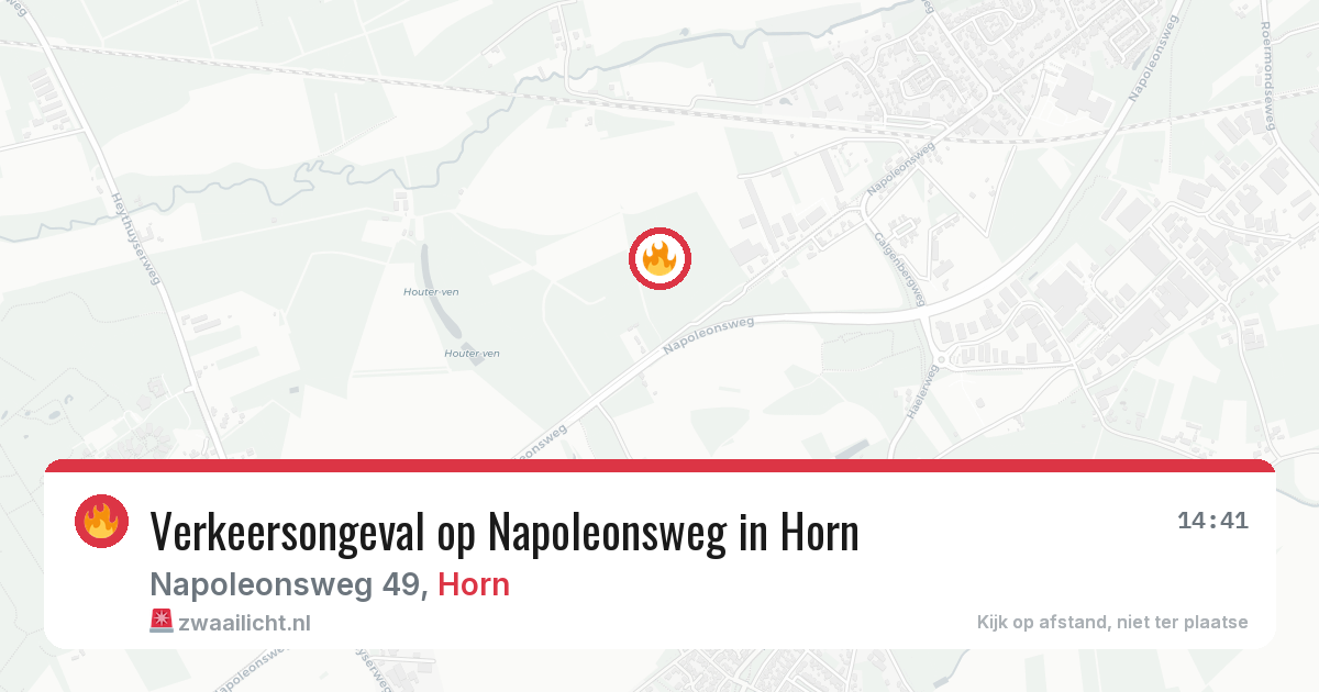 Verkeersongeval op Napoleonsweg in Horn — 15 feb 2026