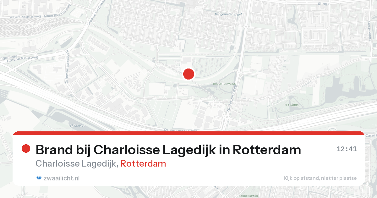Brand bij Charloisse Lagedijk in Rotterdam — 21 aug 2026