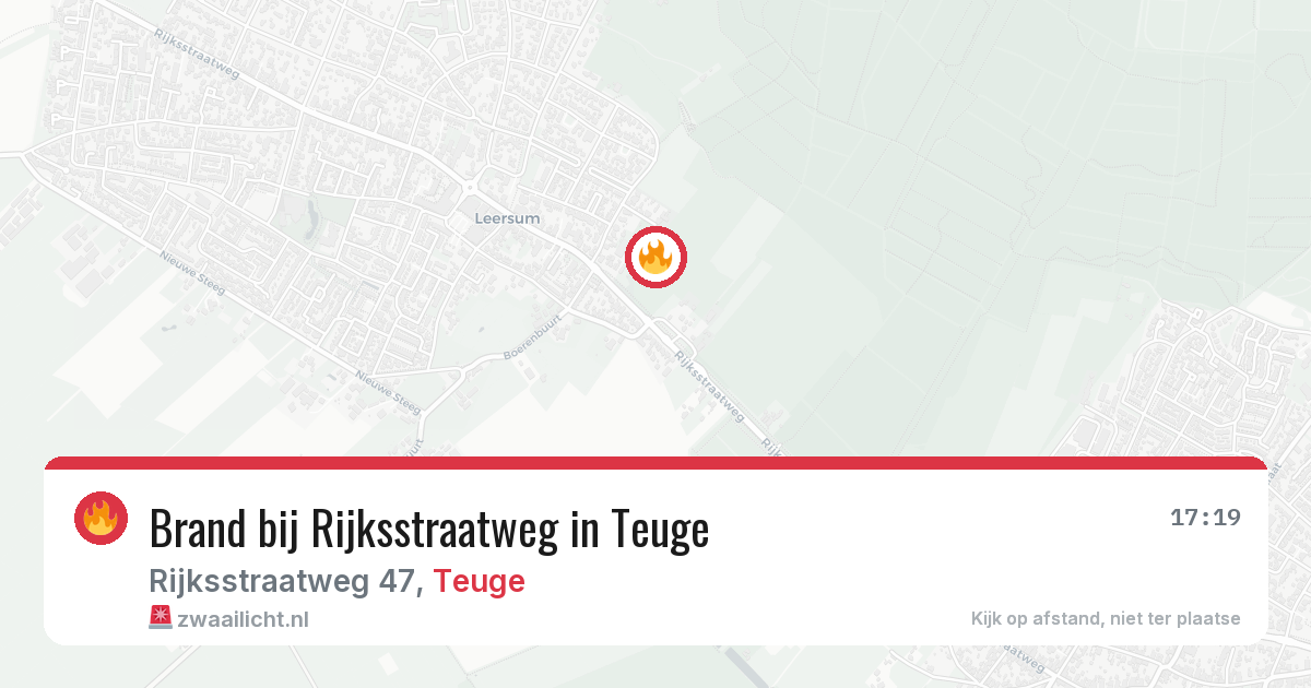 Brand bij Rijksstraatweg in Teuge — 24 feb 2026