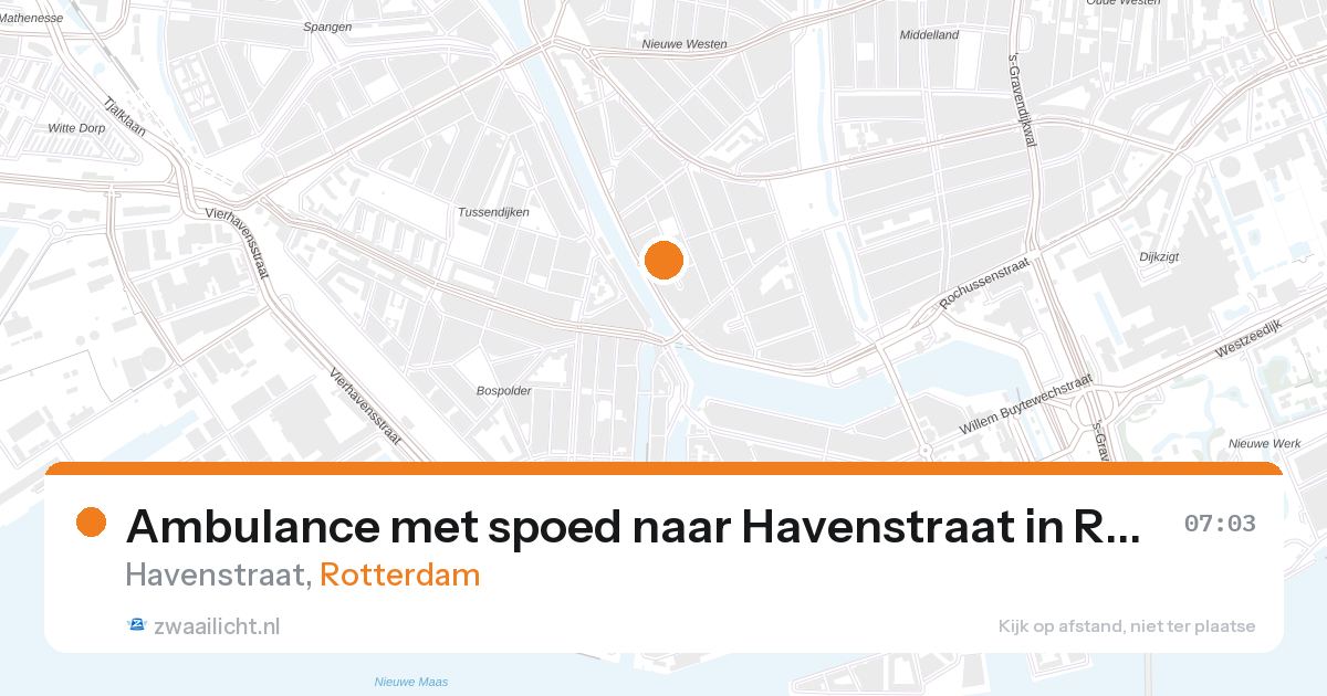 Ambulance met spoed naar Havenstraat in Rotterdam — 17 jul 2026