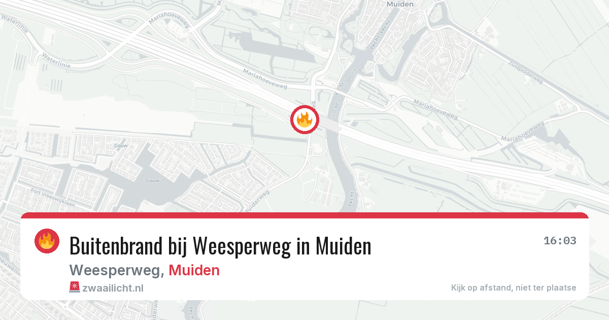 Buitenbrand bij Weesperweg in Muiden — 6 mei 2026