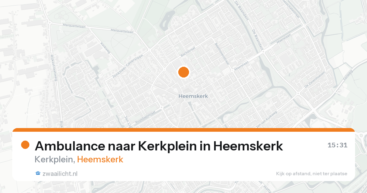 Ambulance naar Kerkplein in Heemskerk — 17 aug 2026