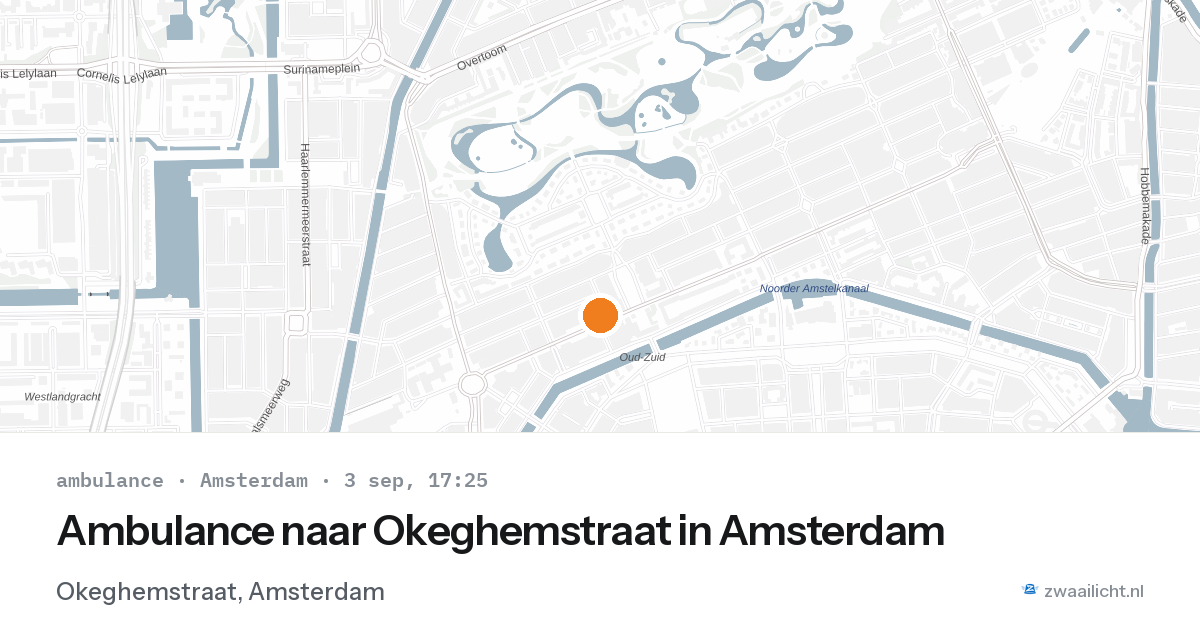 Ambulance naar Okeghemstraat in Amsterdam — 3 sep 2026