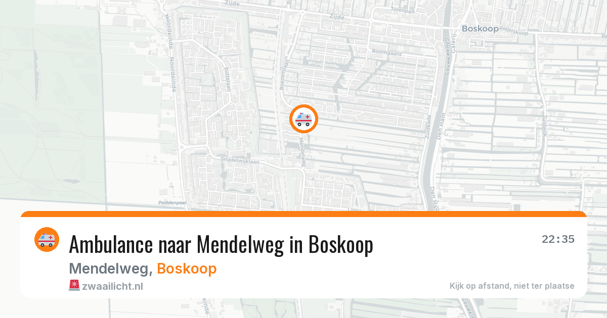 Ambulance naar Mendelweg in Boskoop — 23 jun 2026