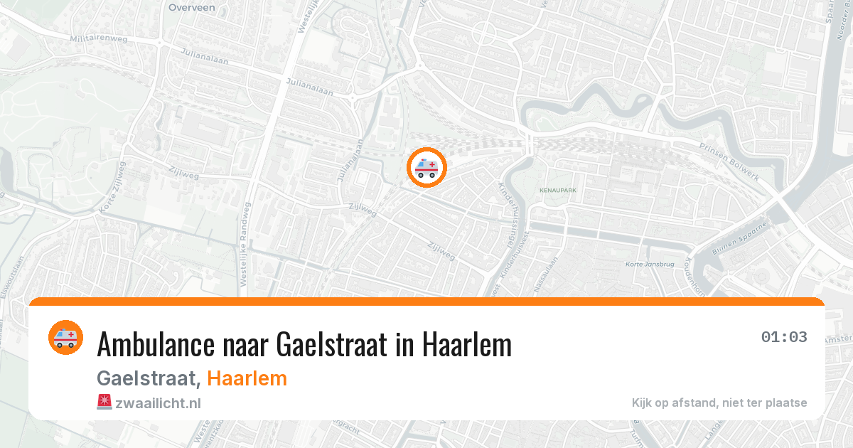 Ambulance naar Gaelstraat in Haarlem — 17 mei 2026