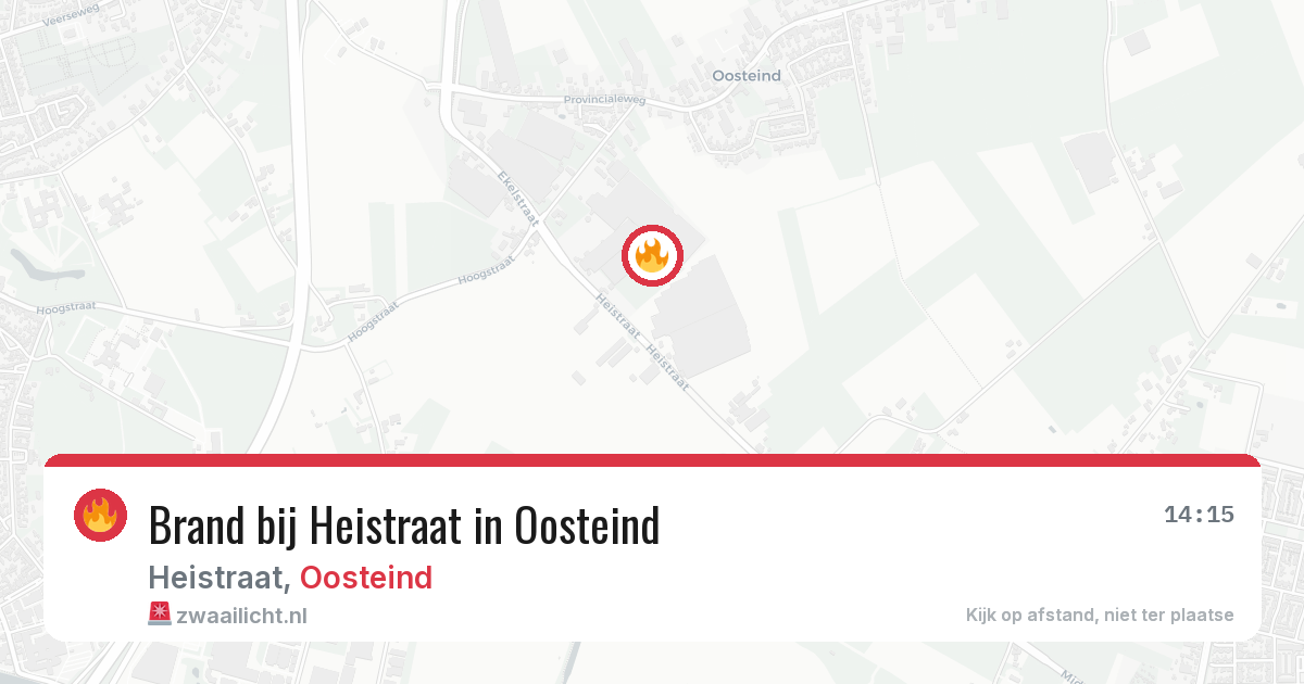 Brand bij Heistraat in Oosteind — 18 mrt 2026