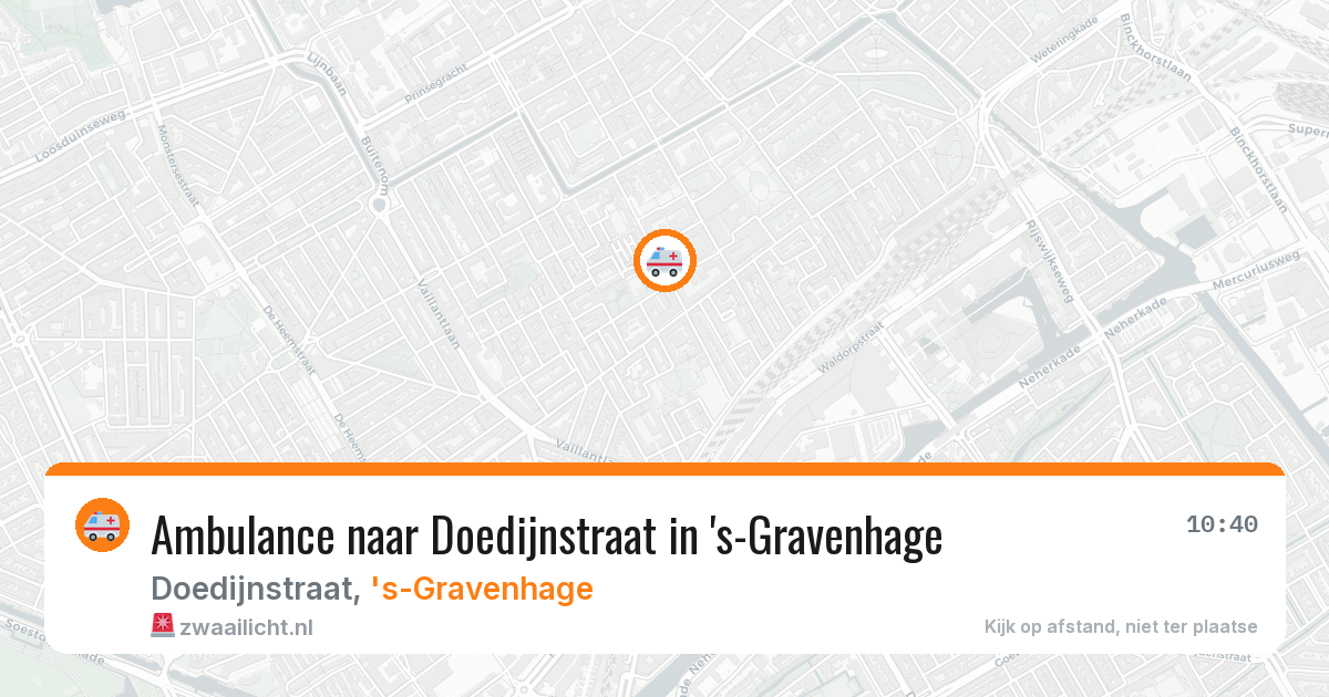 Ambulance naar Doedijnstraat in 's-Gravenhage — 7 mei 2026