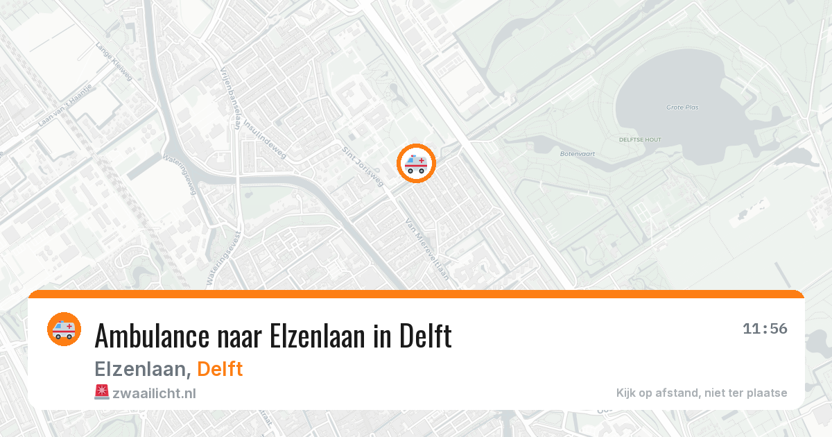 Ambulance naar Elzenlaan in Delft — 23 mrt 2026