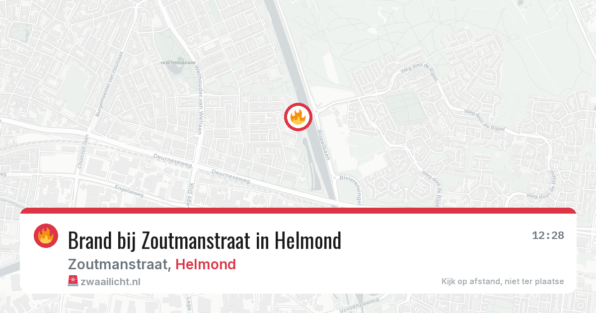Brand bij Zoutmanstraat in Helmond — 8 aug 2026