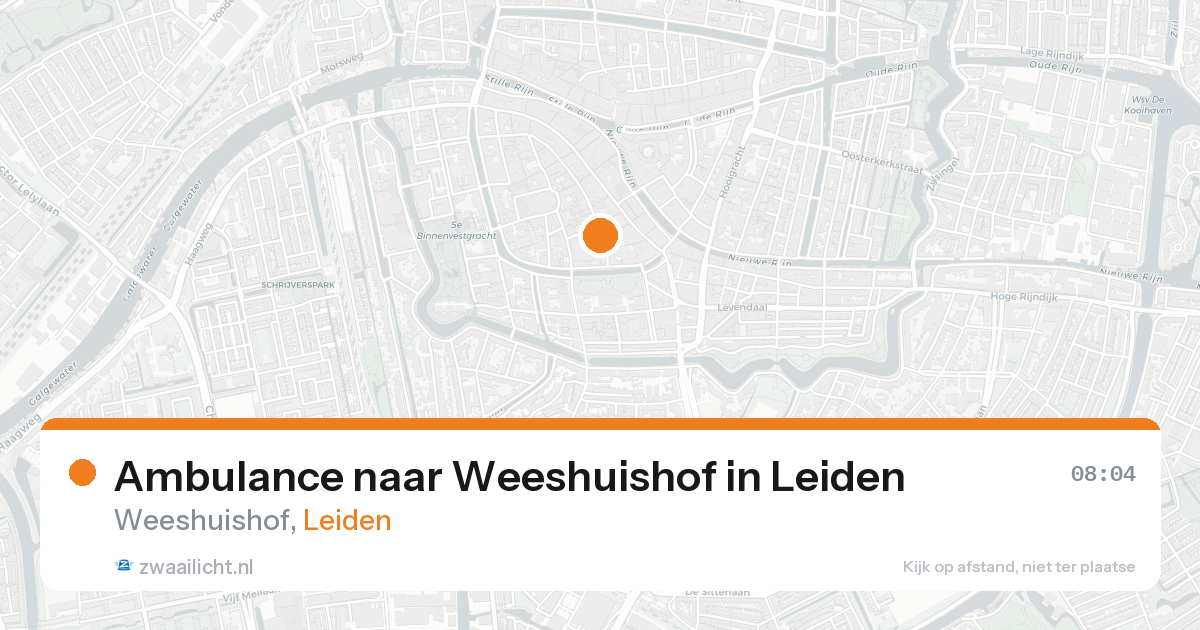 Ambulance naar Weeshuishof in Leiden — 23 aug 2026
