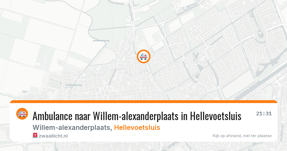 Ambulance naar Willem-alexanderplaats in Hellevoetsluis — 5 jul 2026