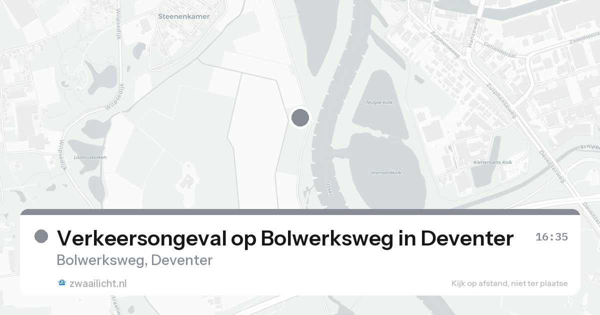 Verkeersongeval op Bolwerksweg in Deventer — 17 aug 2026