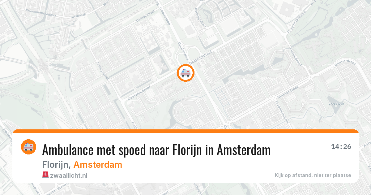 Ambulance met spoed naar Florijn in Amsterdam — 9 jul 2026