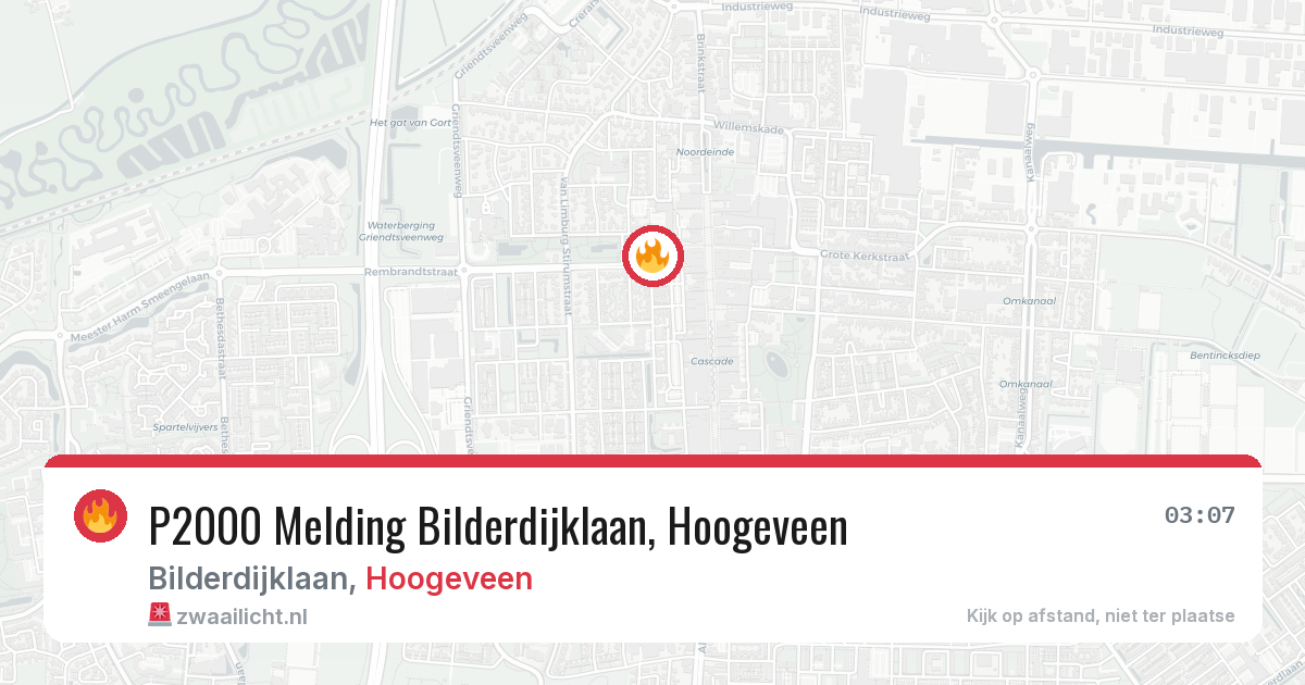 P2000 Melding Bilderdijklaan, Hoogeveen — 10 jul 2026