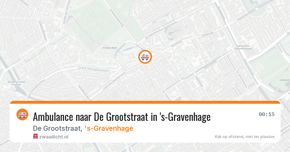 Ambulance naar De Grootstraat in 's-Gravenhage — 19 apr 2026