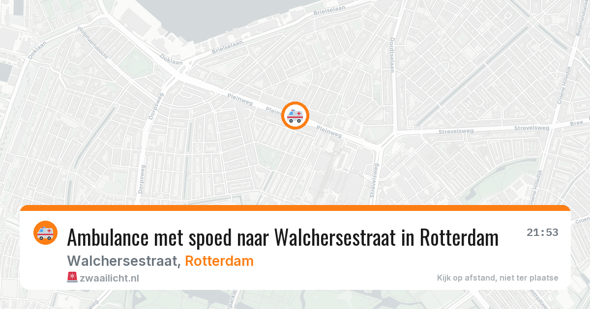 Ambulance met spoed naar Walchersestraat in Rotterdam — 31 mrt 2026