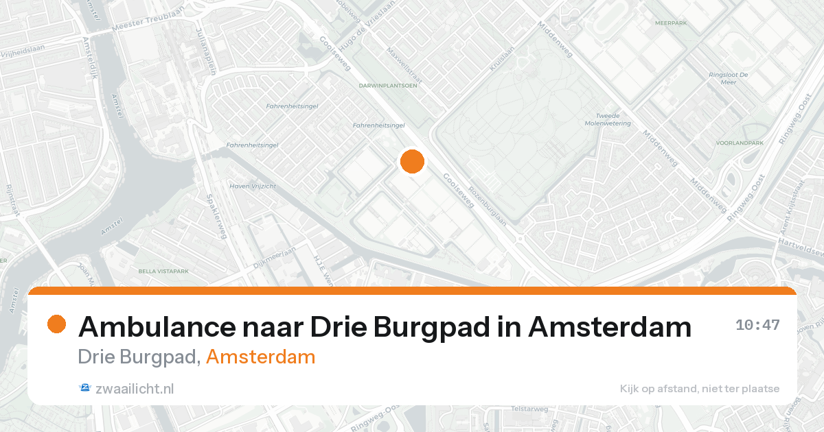Ambulance naar Drie Burgpad in Amsterdam — 9 jun 2026