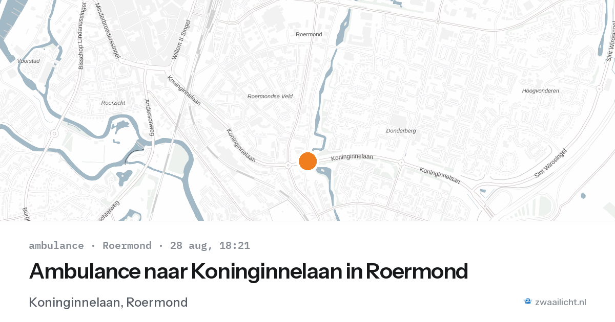 Ambulance naar Koninginnelaan in Roermond — 28 aug 2026