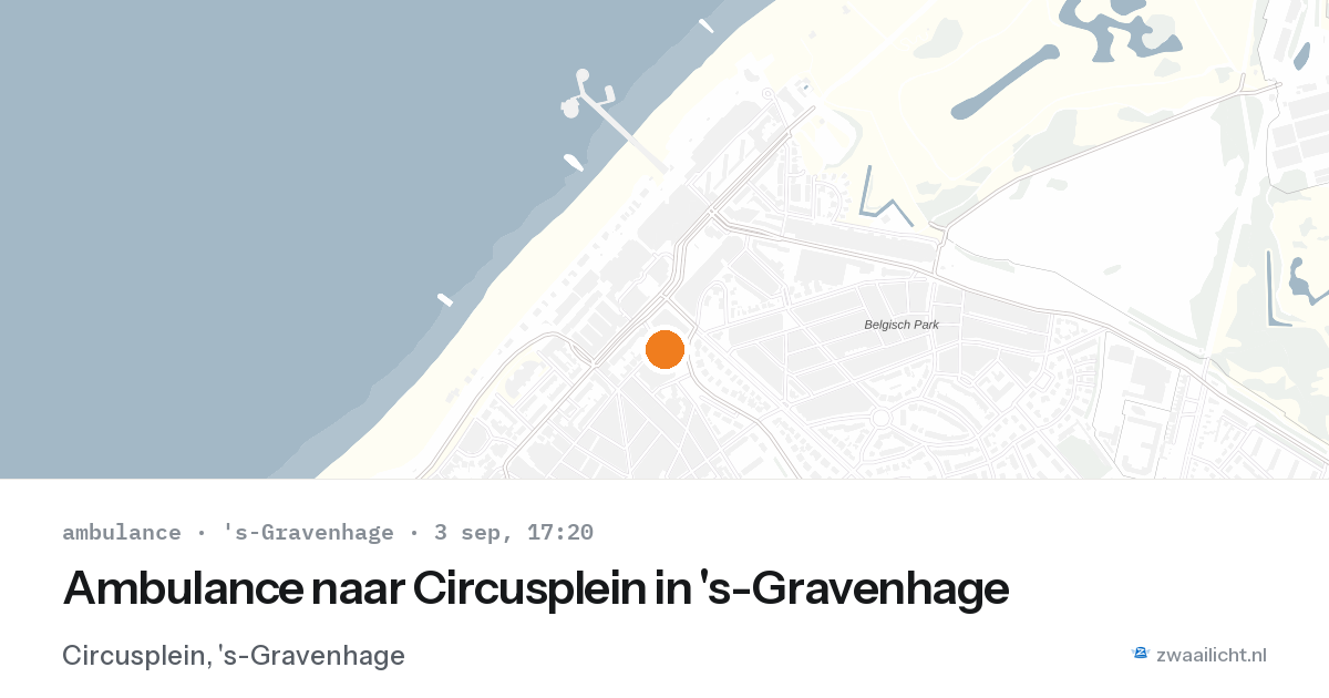 Ambulance naar Circusplein in 's-Gravenhage — 3 sep 2026
