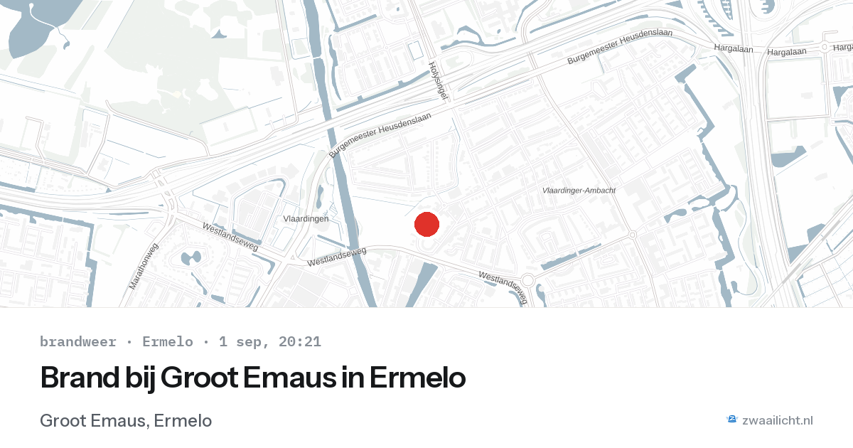 Brand bij Groot Emaus in Ermelo — 1 sep 2026