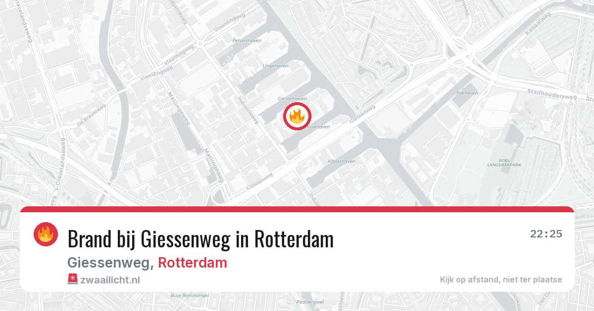 Brand bij Giessenweg in Rotterdam — 11 aug 2026