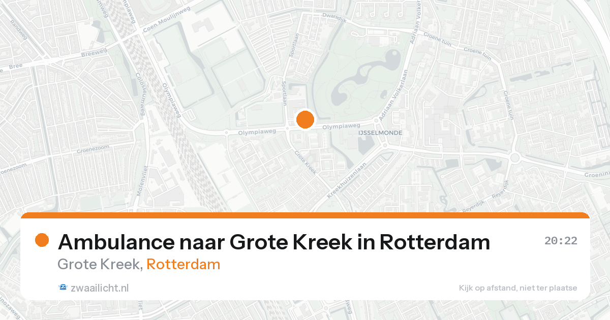 Ambulance naar Grote Kreek in Rotterdam — 25 aug 2026