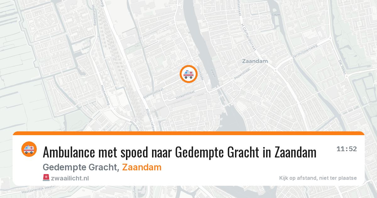 Ambulance met spoed naar Gedempte Gracht in Zaandam — 12 feb 2026