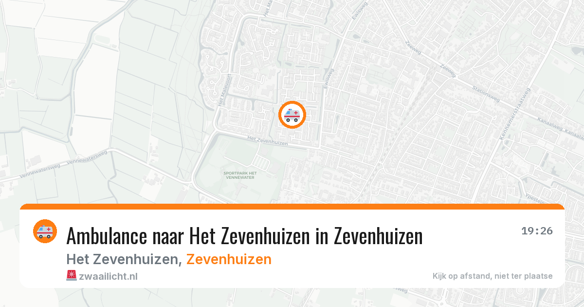Ambulance naar Het Zevenhuizen in Zevenhuizen — 25 mrt 2026