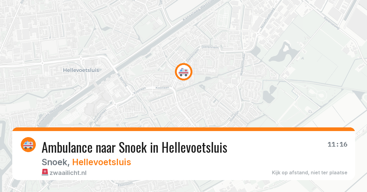 Ambulance naar Snoek in Hellevoetsluis — 12 aug 2026
