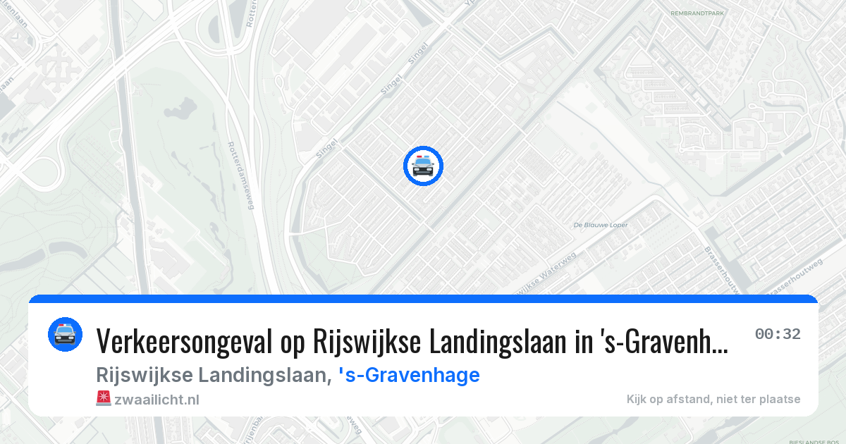 Verkeersongeval op Rijswijkse Landingslaan in 's-Gravenhage — 26 jun 2026