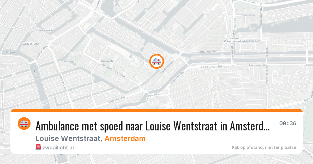Ambulance met spoed naar Louise Wentstraat in Amsterdam — 10 jul 2026