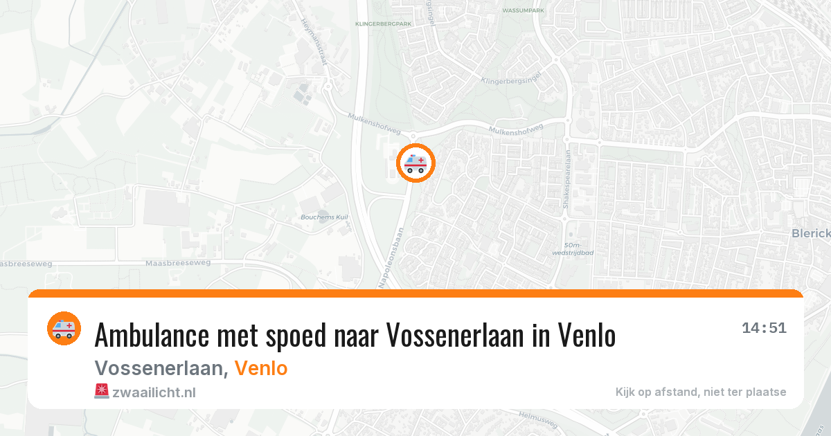 Ambulance met spoed naar Vossenerlaan in Venlo — 16 jun 2026