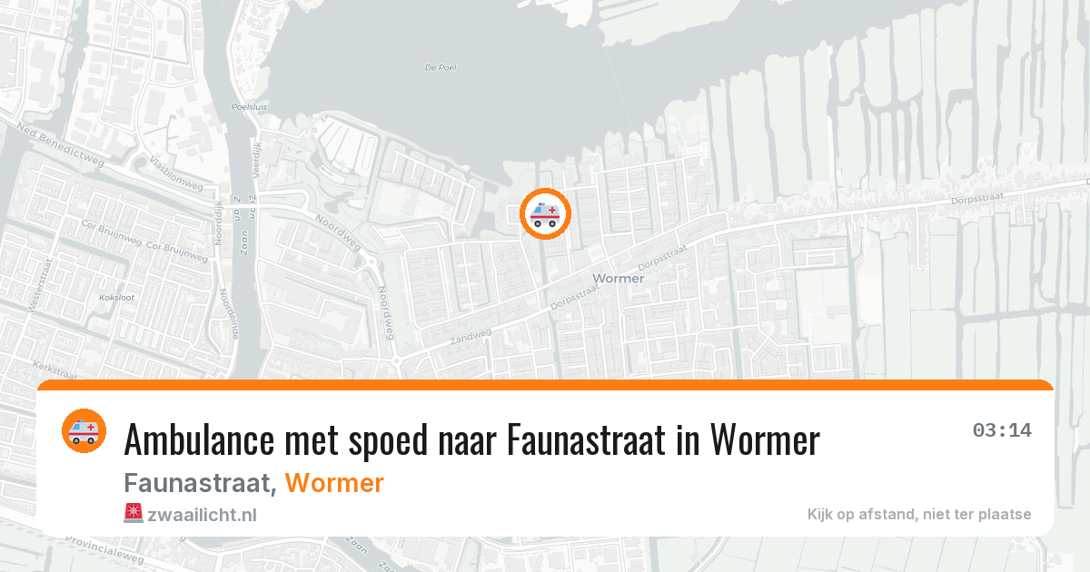 Ambulance met spoed naar Faunastraat in Wormer — 15 mrt 2026