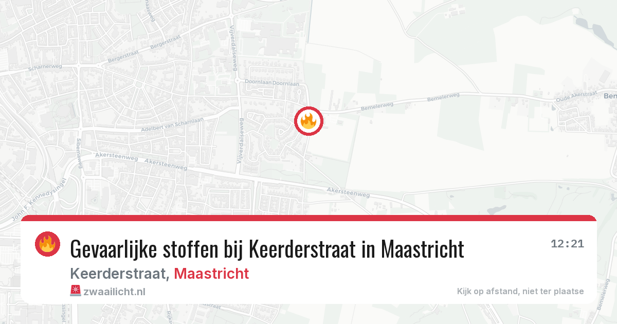 Gevaarlijke stoffen bij Keerderstraat in Maastricht — 24 jun 2026