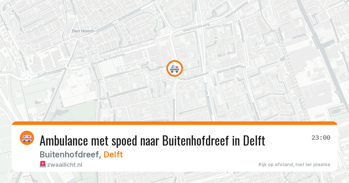 Ambulance met spoed naar Buitenhofdreef in Delft — 18 jan 2026