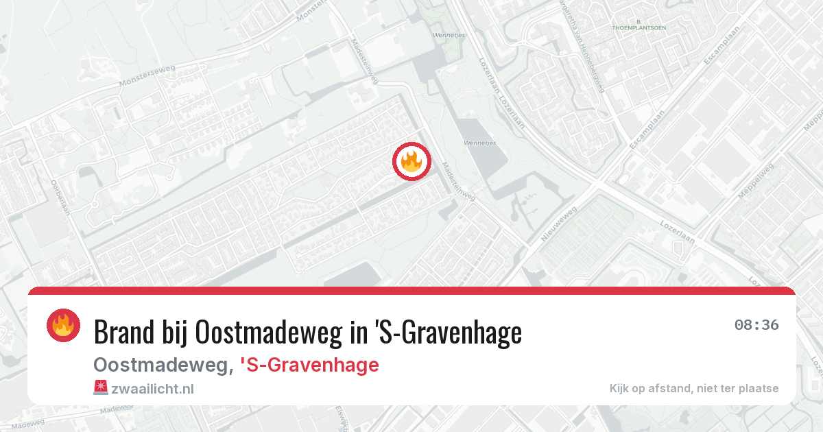 Brand bij Oostmadeweg in 'S-Gravenhage — 26 jul 2026