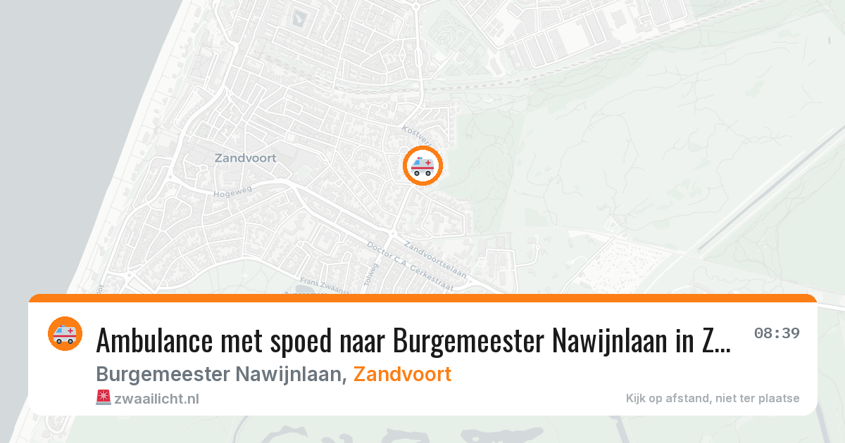 Ambulance met spoed naar Burgemeester Nawijnlaan in Zandvoort — 1 apr 2026