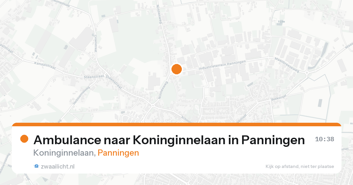Ambulance naar Koninginnelaan in Panningen — 21 aug 2026