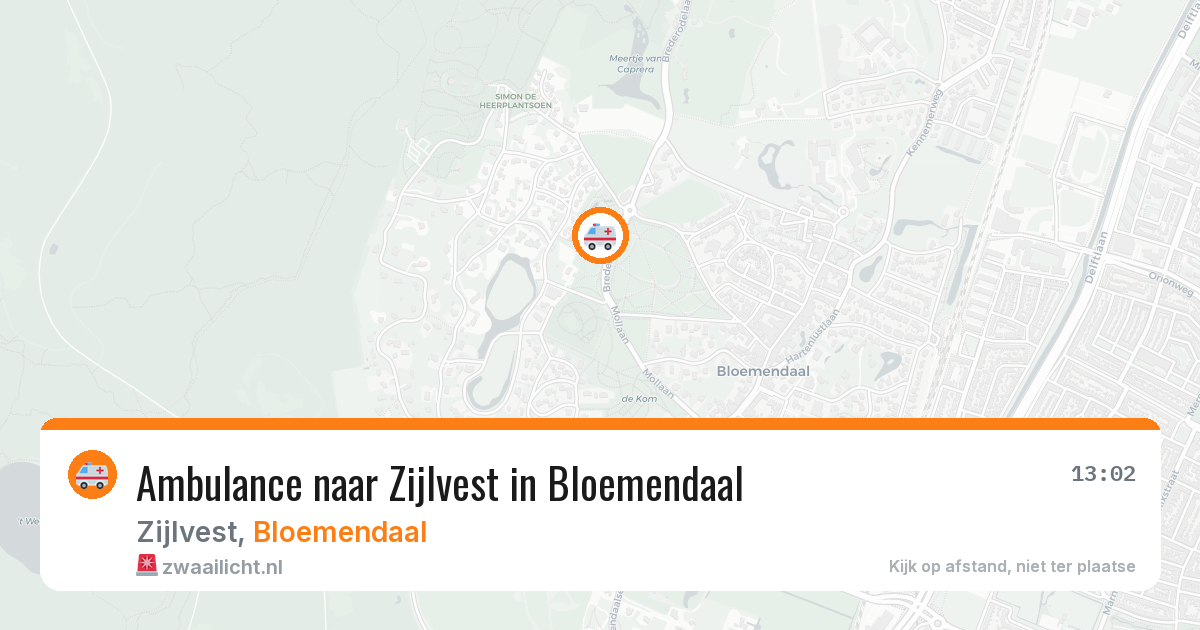 Ambulance naar Zijlvest in Bloemendaal — 10 aug 2026