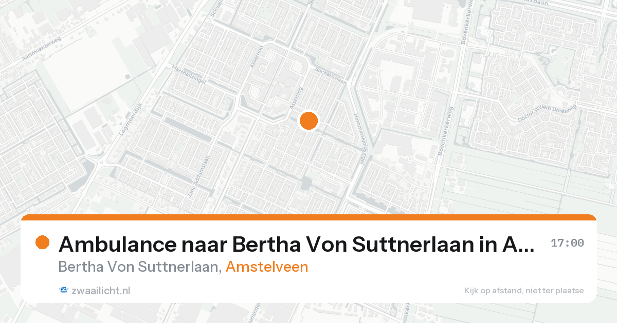 Ambulance naar Bertha Von Suttnerlaan in Amstelveen — 21 aug 2026
