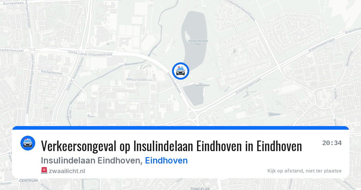 Verkeersongeval op Insulindelaan Eindhoven in Eindhoven — 18 jun 2026